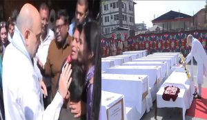 Union Home Minister Amit Shah meets grieving families of Pahalgam terror attack victims