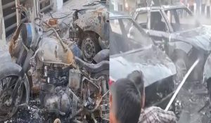 Hisar: 14 cars and scooters gutted in fire