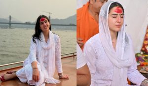 Sara Ali Khan reached Guwahati’s Kamakhya Mata temple to offer prayers during Navratri