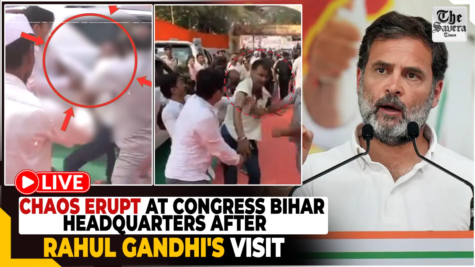 Chaos erupt in Bihar Congress office during Rahul Gandhi’s visit