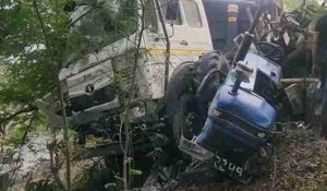 Tragic road accident occurred on the railway bridge in Yamunanagar,  4-year-old killed
