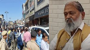 Contractual workers protest over salary dealy in Ambala: Police stopped from going to Minister Vij’s residence