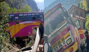 Accident: Private bus skids off road in Kullu; 5 injured