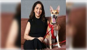 Madhuri Dixit shares sweet picture with Pet dog Comelo on National Pet Day