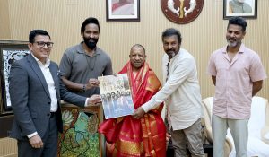 The producer and actors of the film “Kannappa” made a courtesy visit to Chief Minister Yogi Adityanath