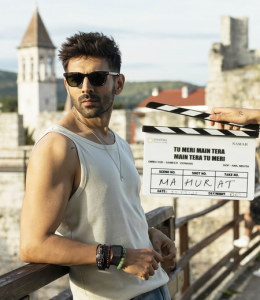 Kartik Aaryan unveils new look for ‘Tu Meri Main Tera Main Tera Tu Meri’, Karan Johar Reacts
