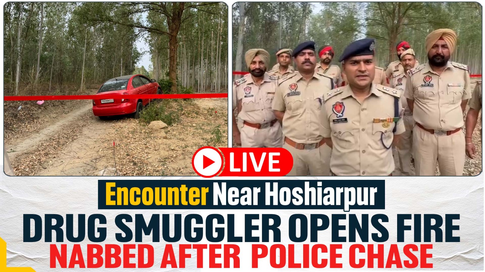 Drug smuggler injured in Police encounter near Hoshiarpur