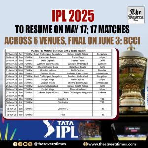 IPL 2025 set to resume on May 17 with RCB taking on KKR in Bengaluru