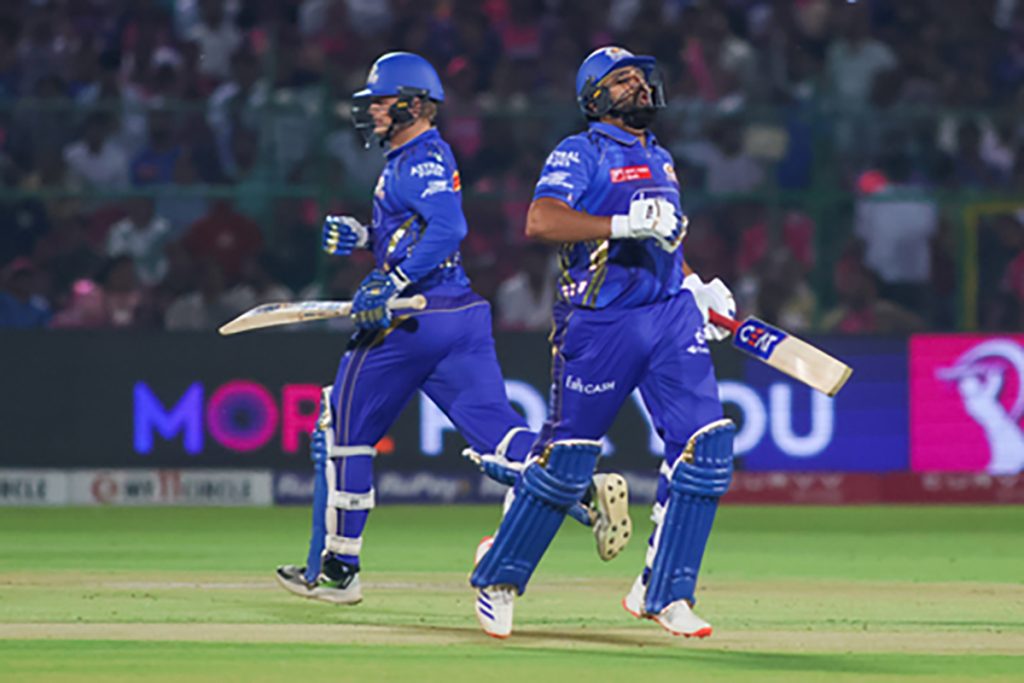 MI beats RR by 100 runs in Jaipur