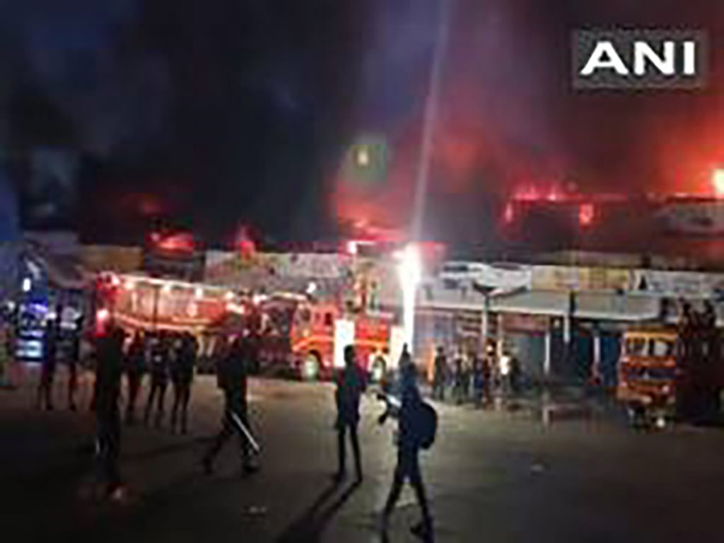 Massive blaze erupts in Kozhikode textile market, efforts to douse flames on