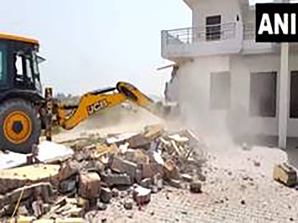 Punjab Police conducts demolition drive at illegal property of drug peddler in Ferozepur