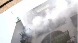 Fire breaks out on 8th floor of residential building in Ahmedabad