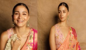 Alia Bhatt glows in Maharashtra day inspired look for WAVES 2025