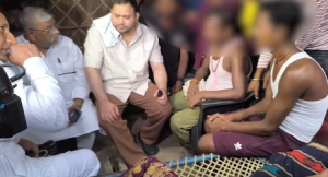 Tejashwi visits Muzaffarpur to meet family of deceased dalit girl, slams Bihar health system
