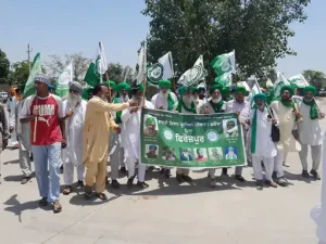 Farmers carries out a rally in Jagraon Mandi: Protested against forced land acquisition, raised slogans
