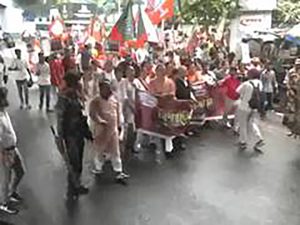 BJP Protests in Kolkata over vandalism of Tagore’s ancestral home in Bangladesh