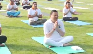 Uttarakhand: CM Dhami practises yoga ahead of the International Yoga Day
