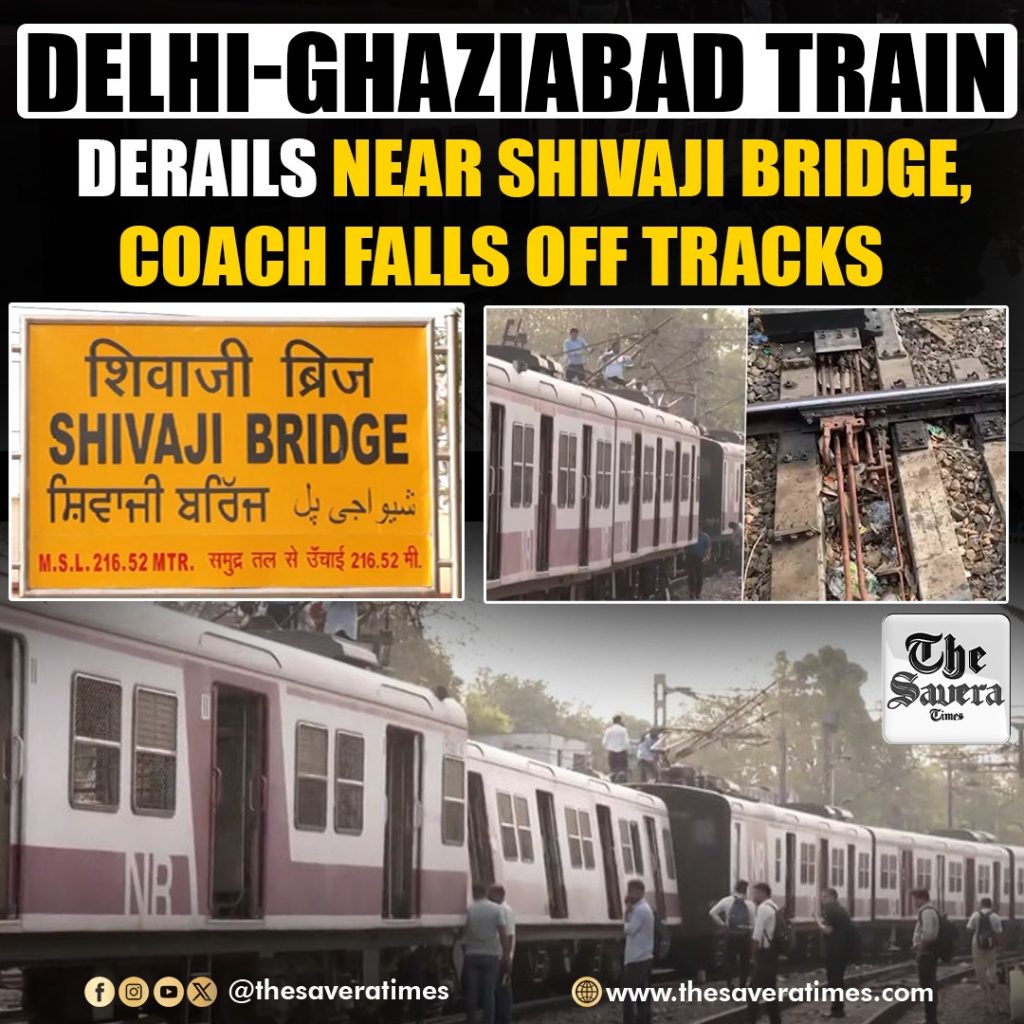 Delhi-Ghaziabad passenger Train Derails near Shivaji Bridge
