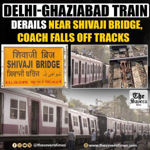 Delhi-Ghaziabad passenger Train Derails near Shivaji Bridge