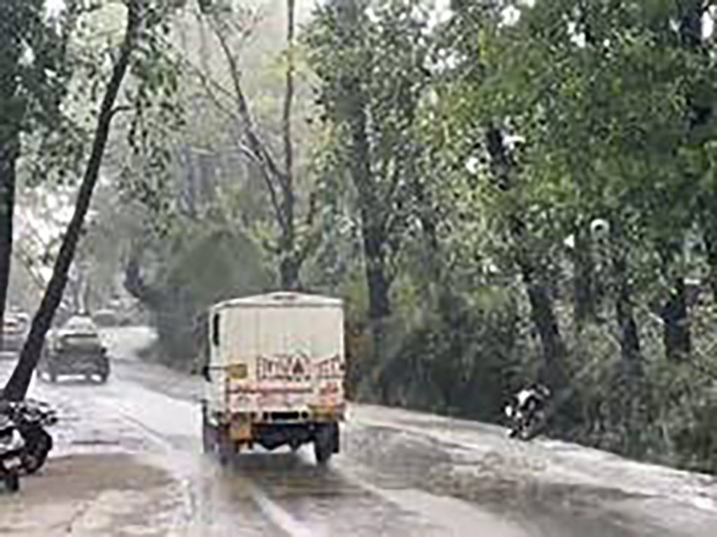 Dhauladhar mountain ranges receive fresh snowfall, rain lashes Dharamshala