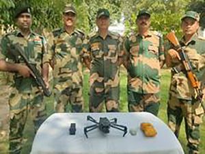 Drone, Heroin, and Opium seized by BSF near Indo-Pak border in Punjab