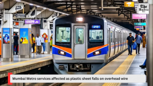 Mumbai Metro services affected as plastic sheet falls on overhead wire, passengers express concern