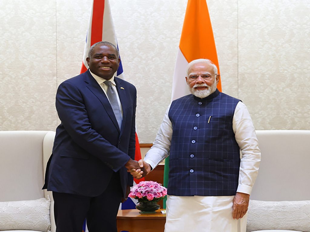 Prime Minister Narendra Modi meets UK Foreign Secretary David Lammy