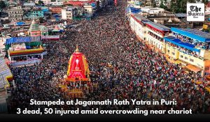 Stampede at Jagannath Rath Yatra in Puri: 3 dead, 50 injured amid overcrowding near chariot