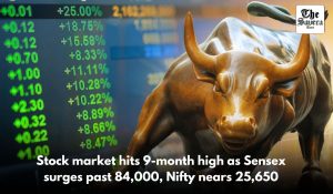 Stock market hits 9-month high as Sensex surges past 84,000, Nifty nears 25,650