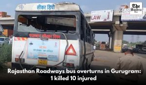 Rajasthan Roadways bus overturns in Gurugram: 1 killed 10 injured