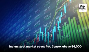Indian stock market opens flat, Sensex above 84,000