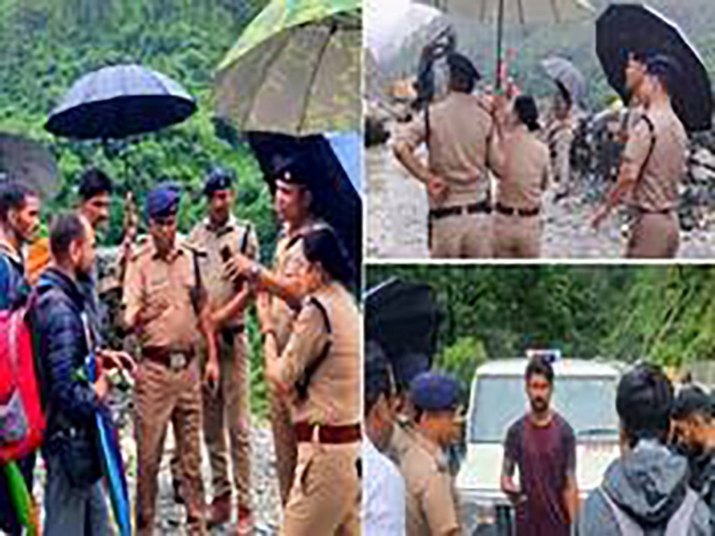 Uttarkashi SP conducts on-ground inspection of landslide zones on National highway