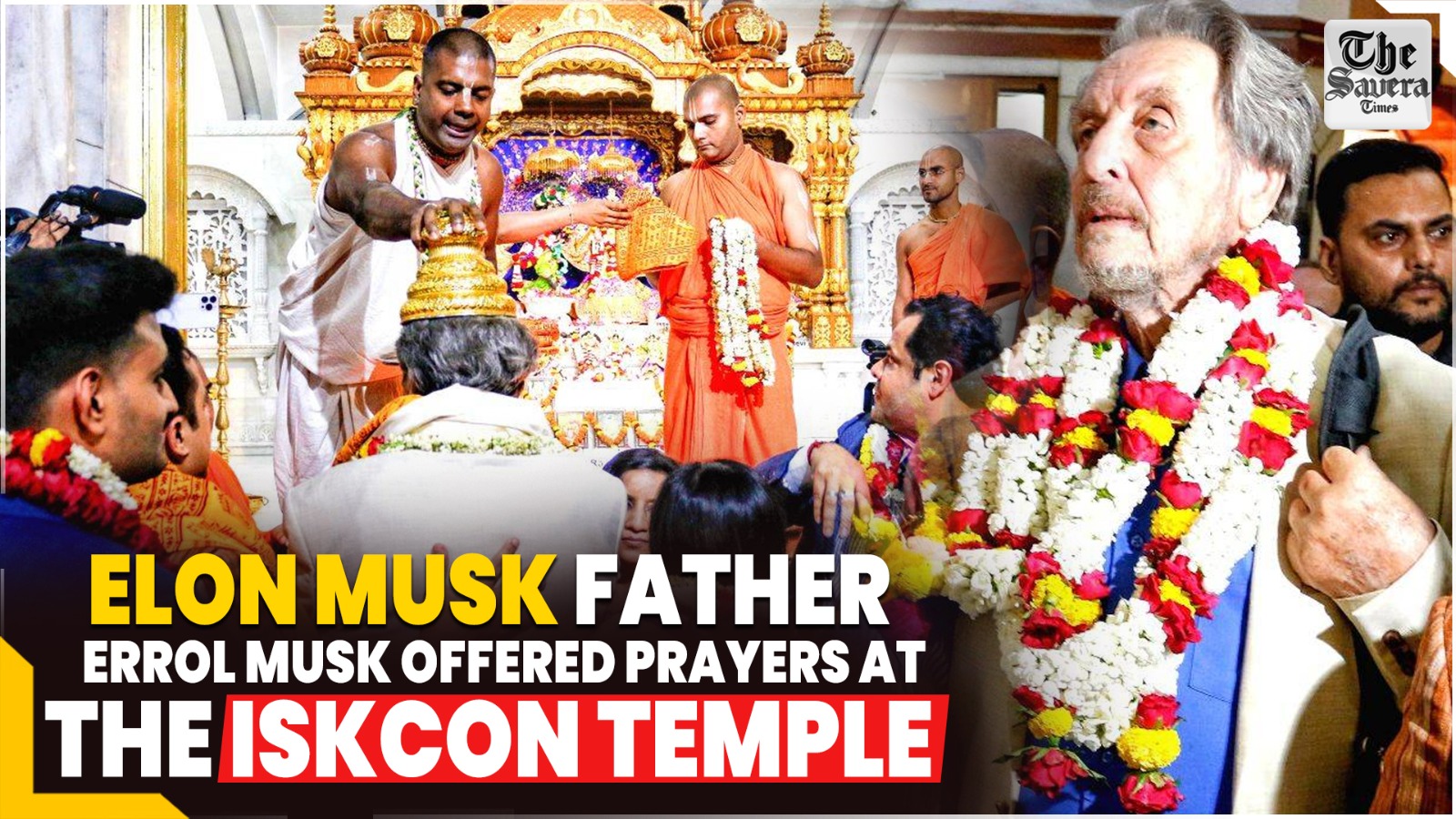 Elon Musk father Errol Musk offered prayers at the ISKCON Temple