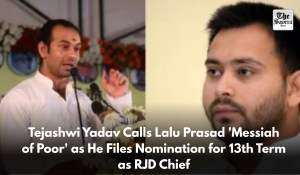 Tejashwi Yadav Calls Lalu Prasad ‘Messiah of Poor’ as He Files Nomination for 13th Term as RJD Chief