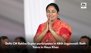 Delhi CM Rekha Gupta participates in 48th Jagannath Rath Yatra in Hauz Khas