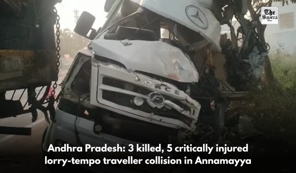 Andhra Pradesh: 3 killed, 5 critically injured lorry-tempo traveller collision in Annamayya