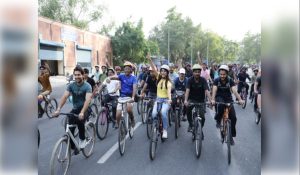 Fit India ‘Sundays on Cycle’ organised in collaboration with Indian Railways at JLN Stadium