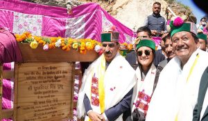 CM Sukhu reaches China border, laid foundation stone of border forest park