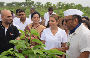 Jackie Shroff joins the plantation drive at the Lonikand Biodiversity Park