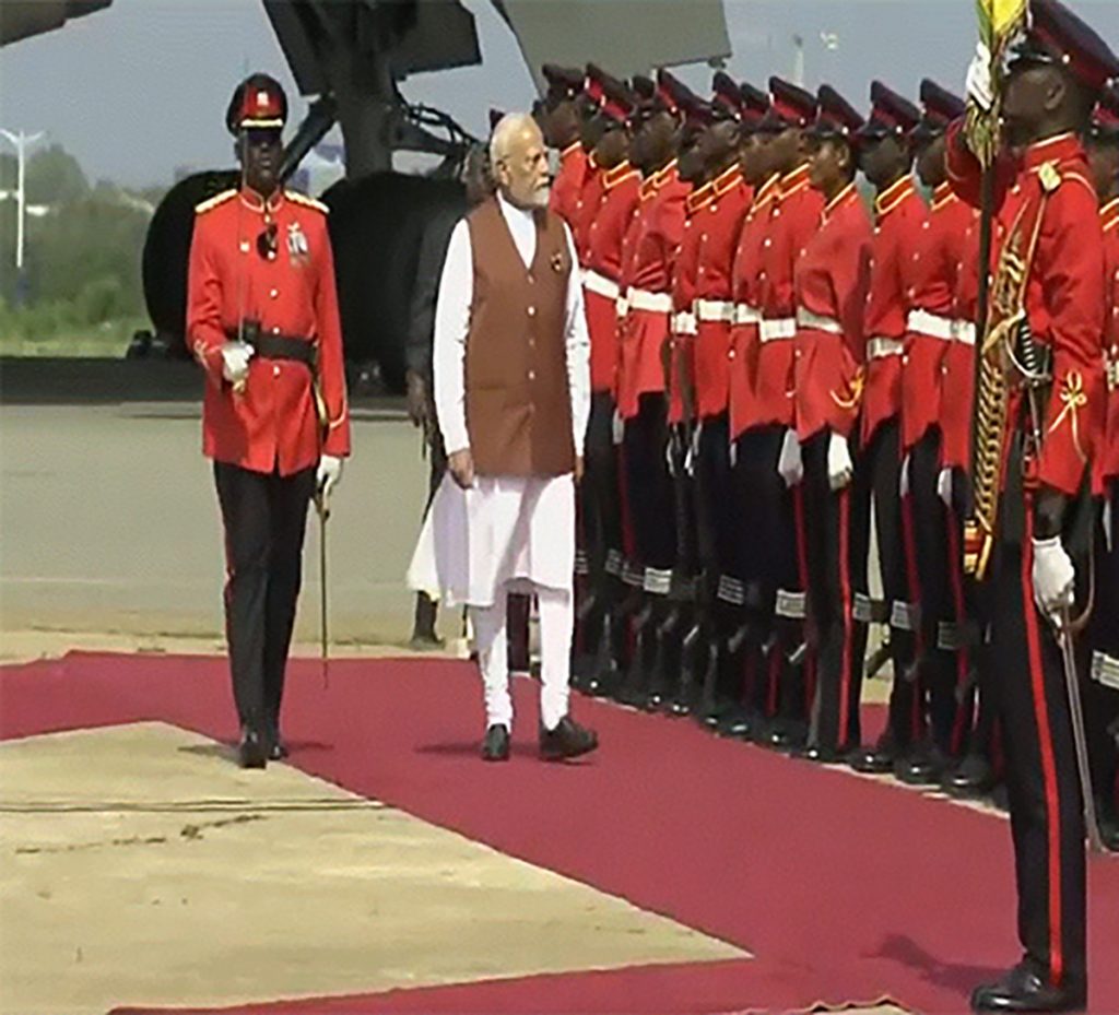 PM Modi arrives in Ghana, receives Guard of Honour and 21-Gun salute