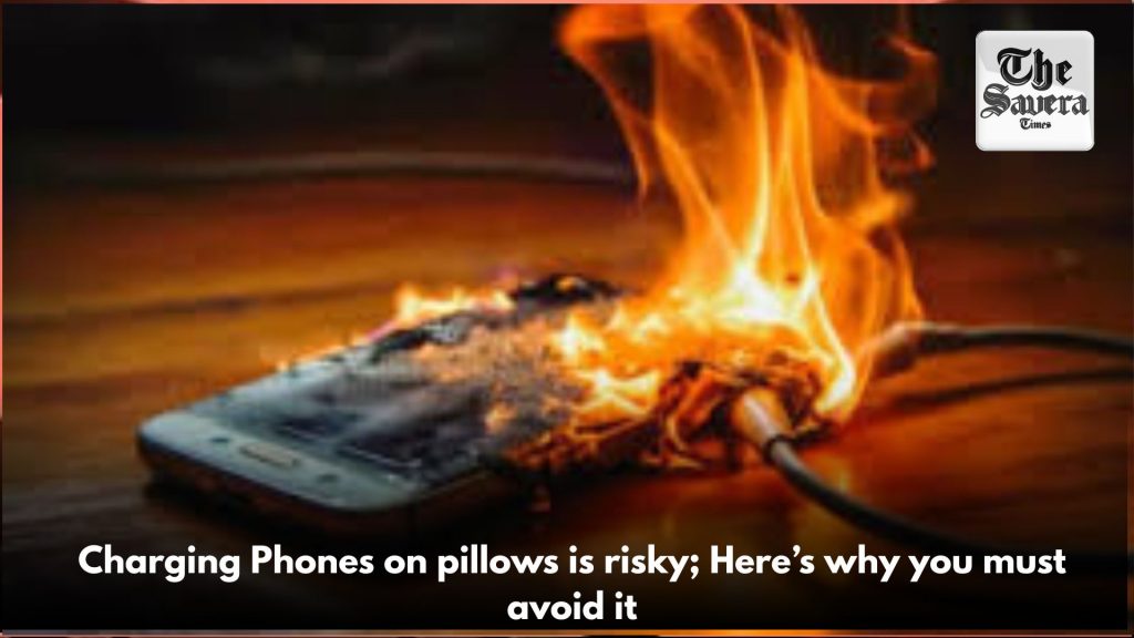 Charging Phones on pillows
