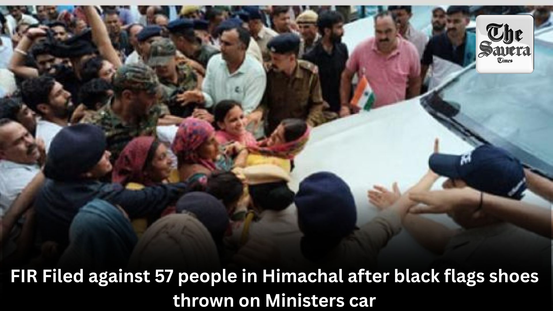 FIR Filed against 57 people in Himachal after black flags shoes thrown on Ministers car
