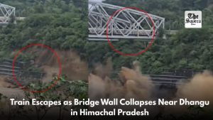 Train Escapes as Bridge Wall Collapses Near Dhangu in Himachal Pradesh