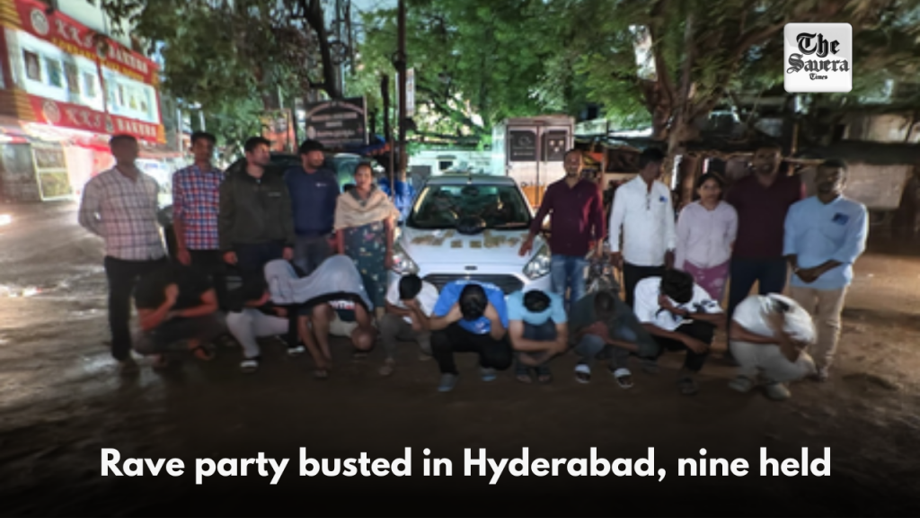 Rave party busted in Hyderabad, nine held