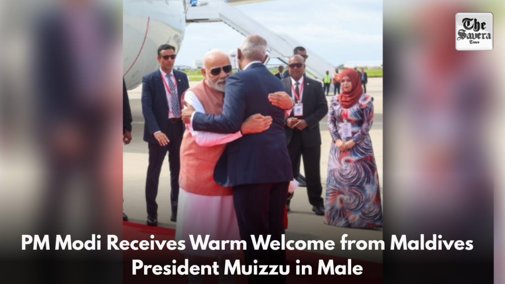 PM Modi Receives Warm Welcome from Maldives President Muizzu in Male