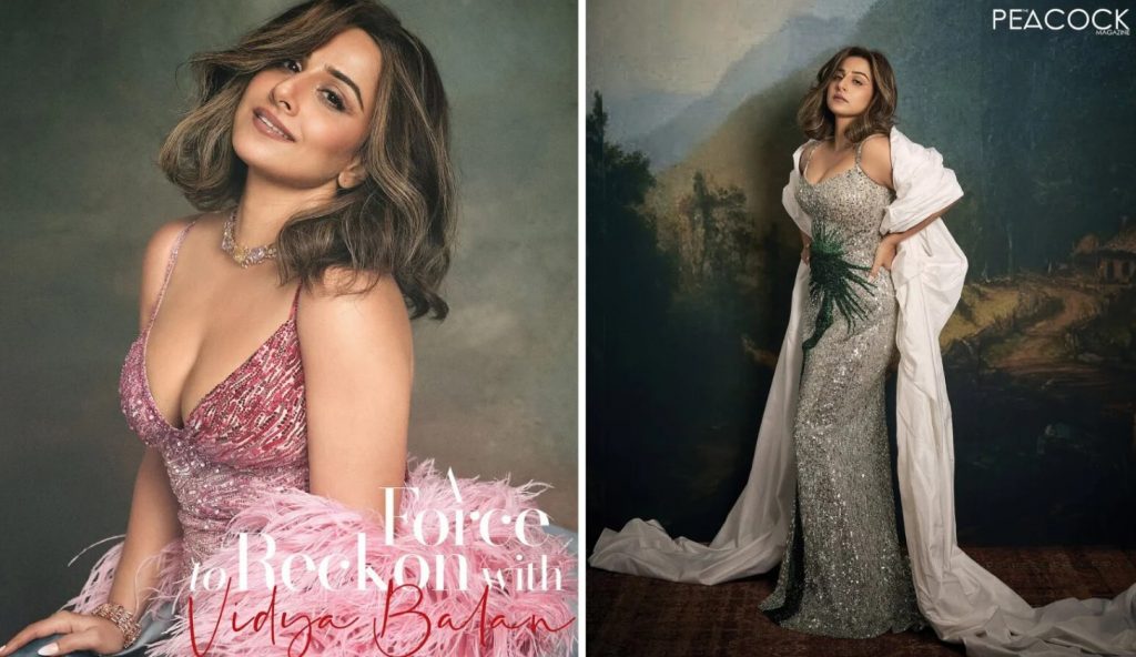 Vidya Balan Glamorous New Look The Peacock Magazine Cover