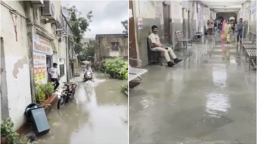 Rain water enters in Ajmer's Jawaharlal Nehru Hospital