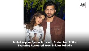 Fans spot Janhvi Kapoor in a tee with Shikhar Pahadia’s name and pictures
