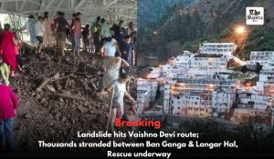Landslide near Mata Vaishno Devi traps thousands of pilgrims amid heavy rains