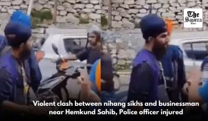 Violent clash between nihang sikhs and businessman near Hemkund Sahib, Police officer injured